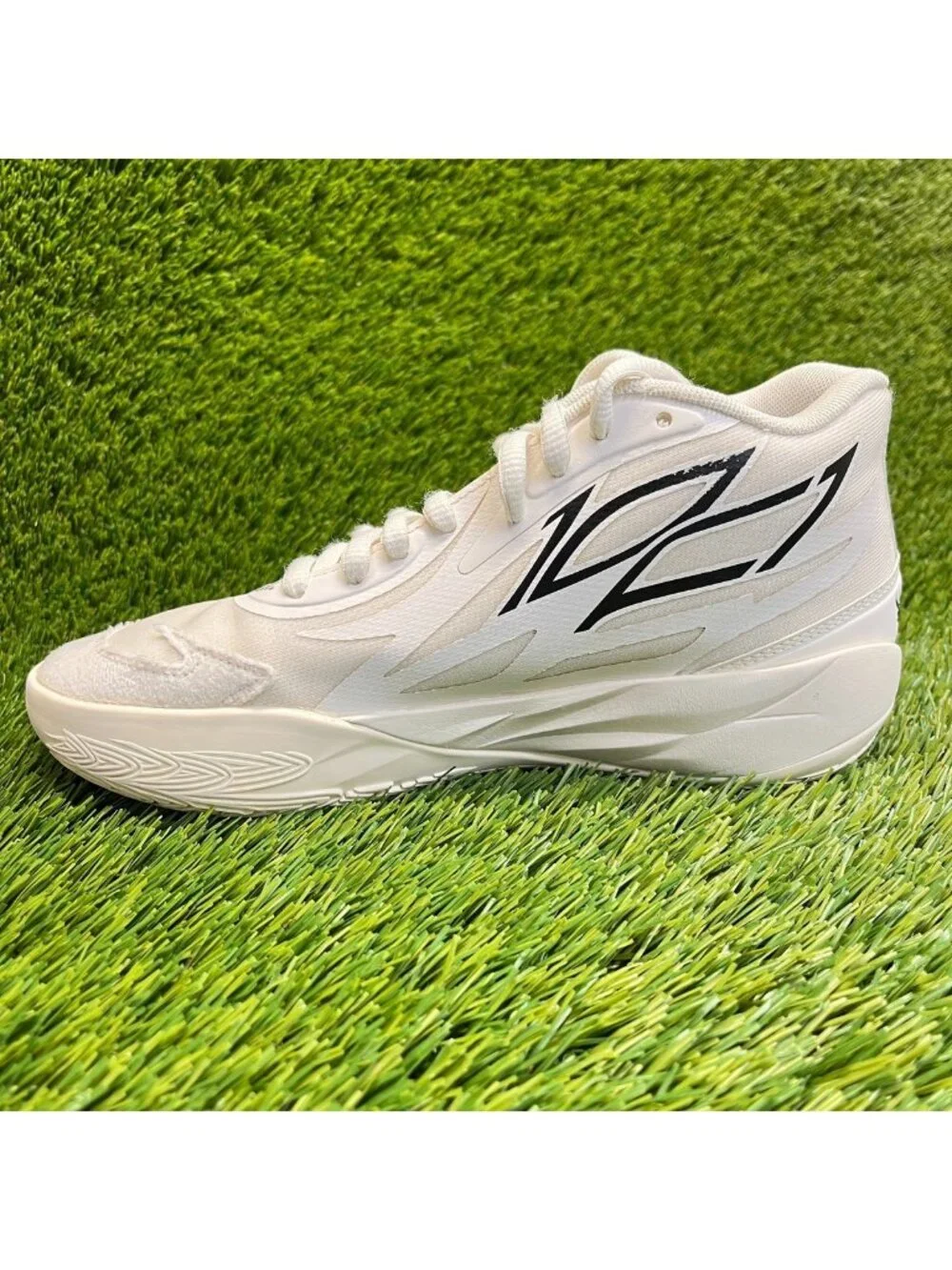 Puma MB.02 Whispers Boys Size 6.5Y Ivory Athletic Basketball Shoes Sneakers